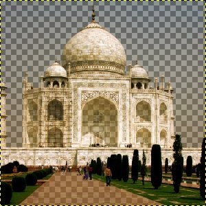 Anwendungsbeispiel für das Filter Farbe zu Transparenz